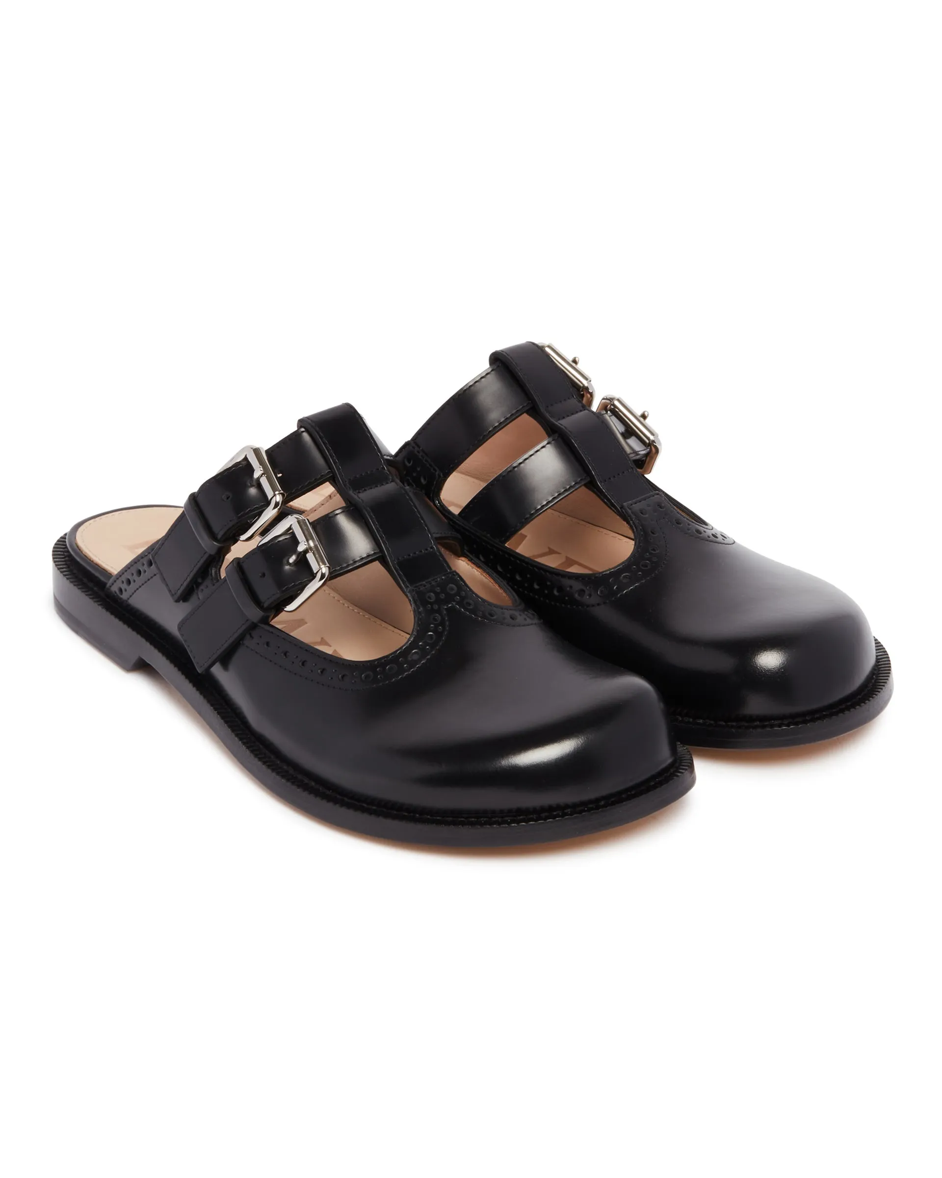 Black Mary Jane Campo Mules