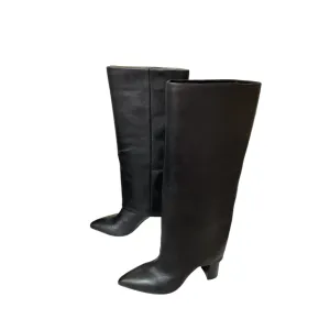 Boots Knee Heels By Marc Fisher In Black, Size:8.5