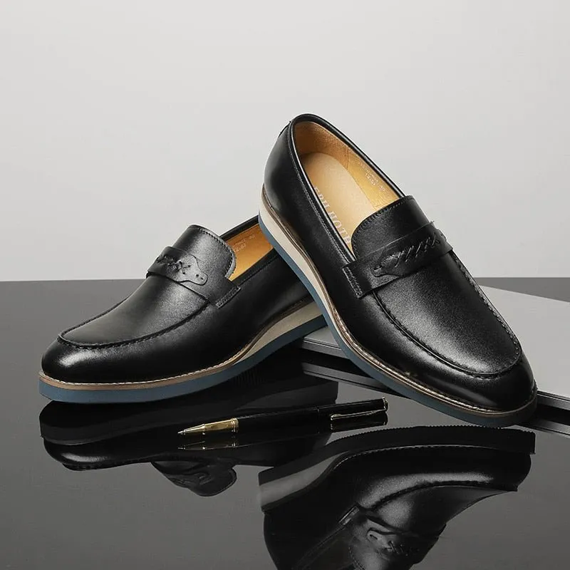 Distinguished Leather Exotic Business Wedding Slip-On Loafers