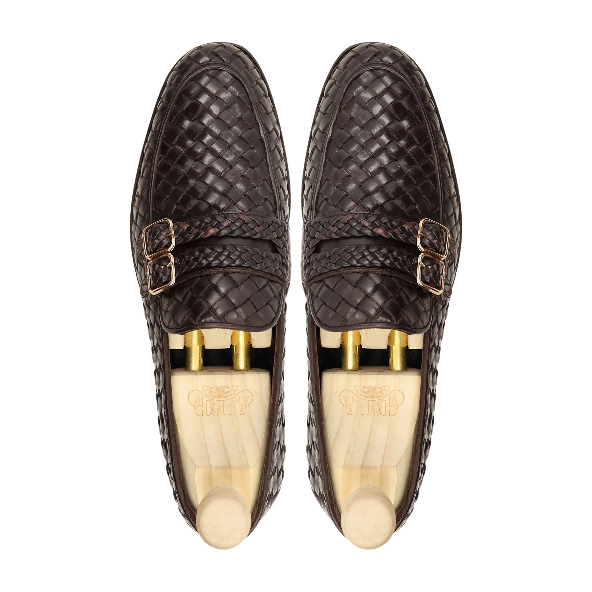 Glendale - Men's Dark Brown Hand Woven Calf Leather Loafer