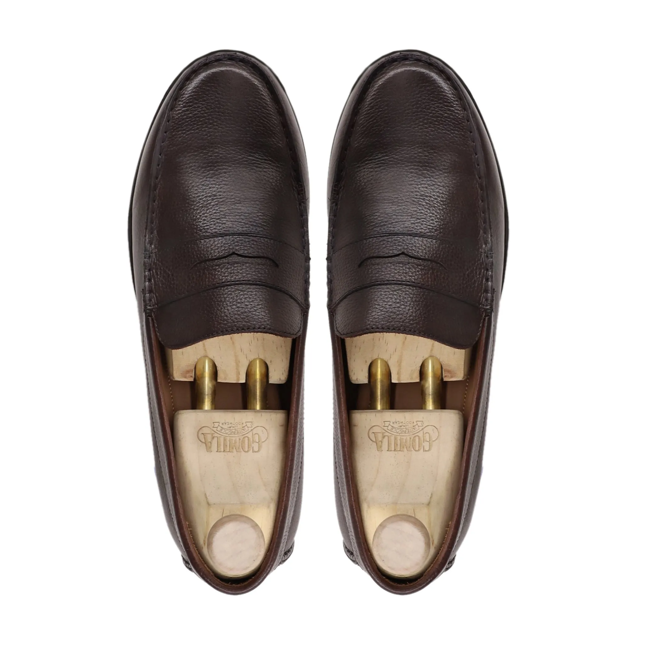 Jazlyn - Men's Dark Brown Pebble Grain Leather Loafer