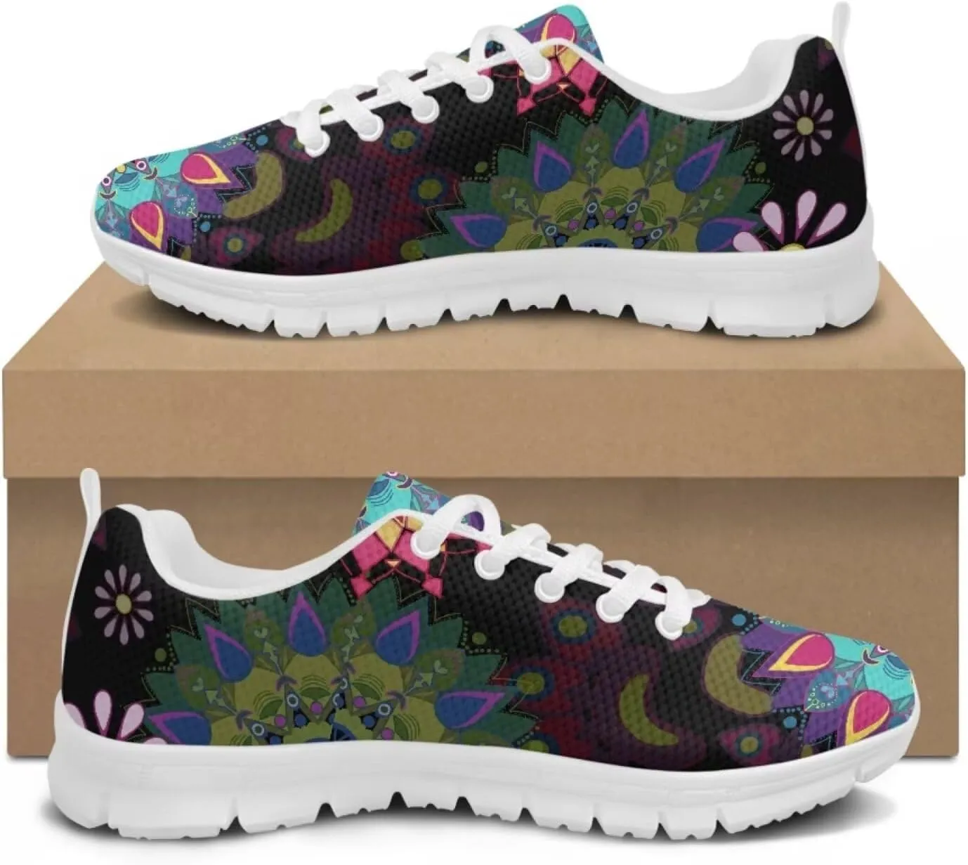 Jeiento Walking Shoes for Men Women Fashion Lightweight Breathable Running Shoes Sport Athletic Tennis Shoes