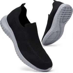 konhill Men's Breathable Tennis Shoes - Slip on Walking Casual Athletic Sneakers Shoes