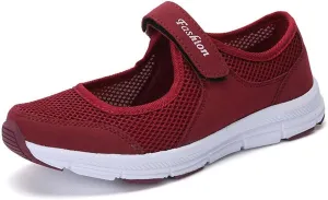 Womens Black Sneakers Breathable Tennis Shoes Mesh Fitness Shoes Platform Ankle Paste Fashion Lightweight Running Shoes Food Service Casual Gym Sports Slip-Ons