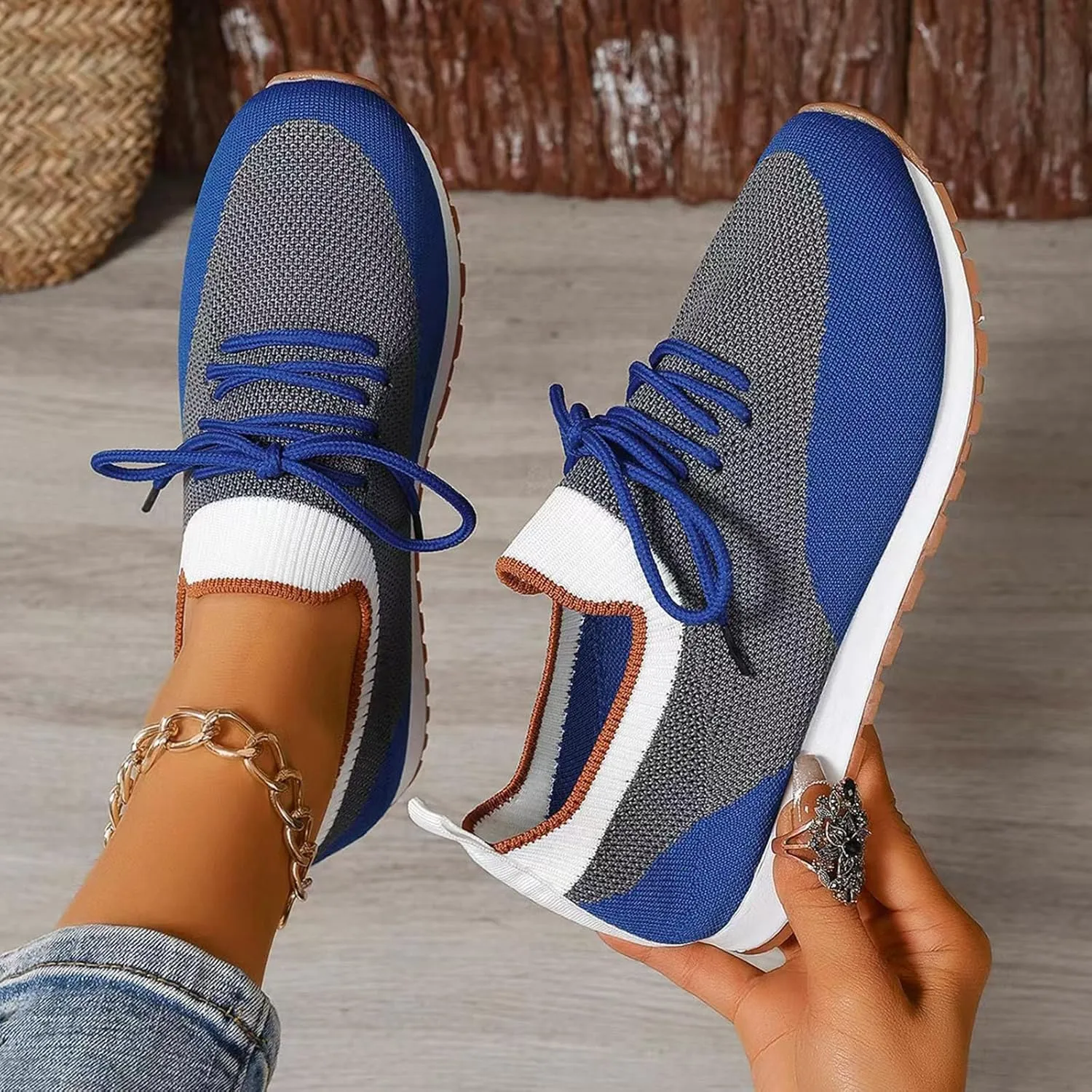 Women's Soft Sole Cushion Sneakers Non Slip Workout Fashion Tennis Running Sneakers Arch Support Walking Shoe