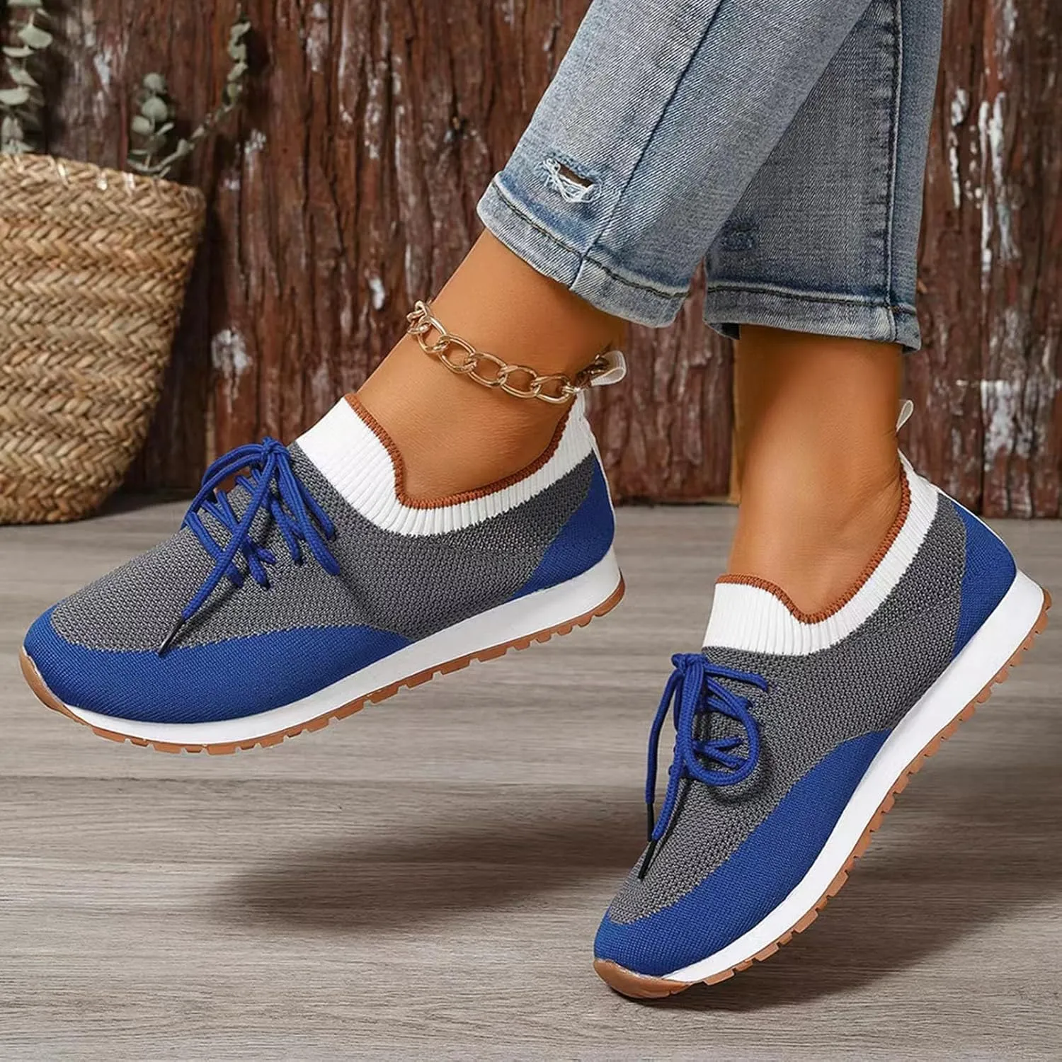 Women's Soft Sole Cushion Sneakers Non Slip Workout Fashion Tennis Running Sneakers Arch Support Walking Shoe