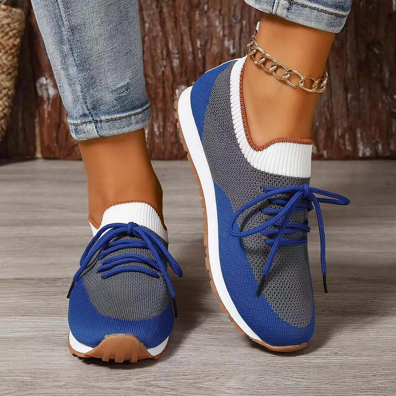 Women's Soft Sole Cushion Sneakers Non Slip Workout Fashion Tennis Running Sneakers Arch Support Walking Shoe